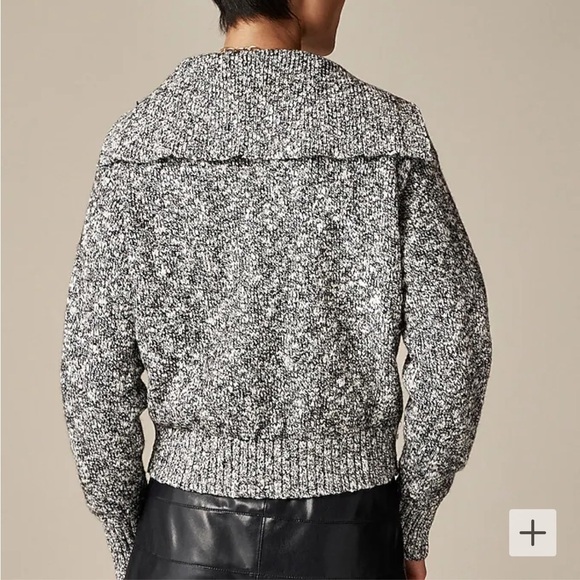 J crew Sailor-collar cardigan sweater in marled yarn - Picture 2 of 4